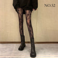 Donna Ragazze Moda Punk Gotico Calze a rete Serpente Teschio a righe Maglia Collant Mutandine Lolita Plus Size Collant Leggings
