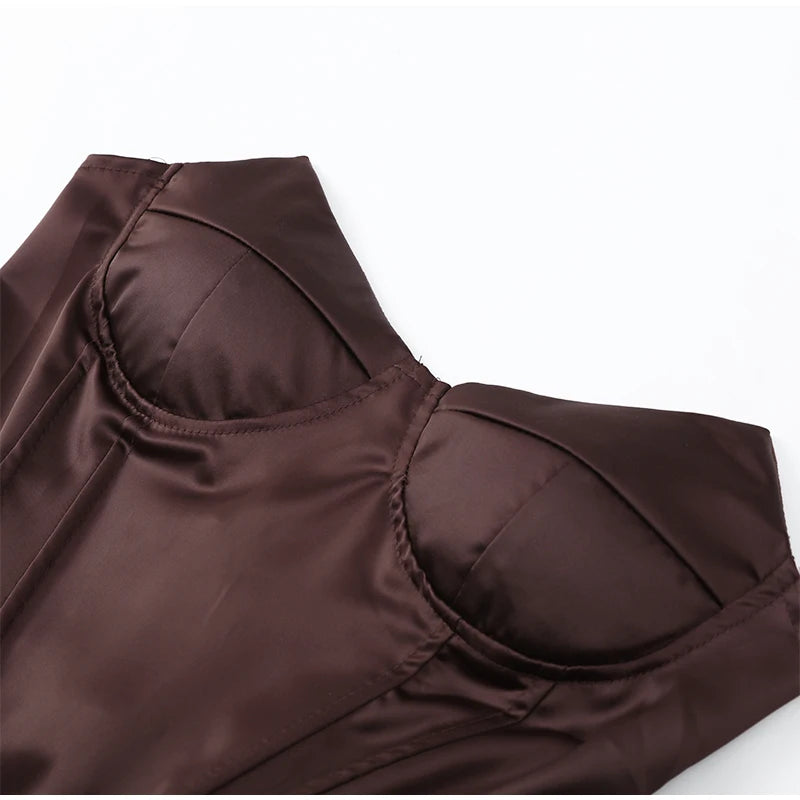 Camicette senza spalline in pizzo sexy Camicette estive da donna con spalle scoperte Gilet chic slim fit senza maniche Top alla moda da strada
