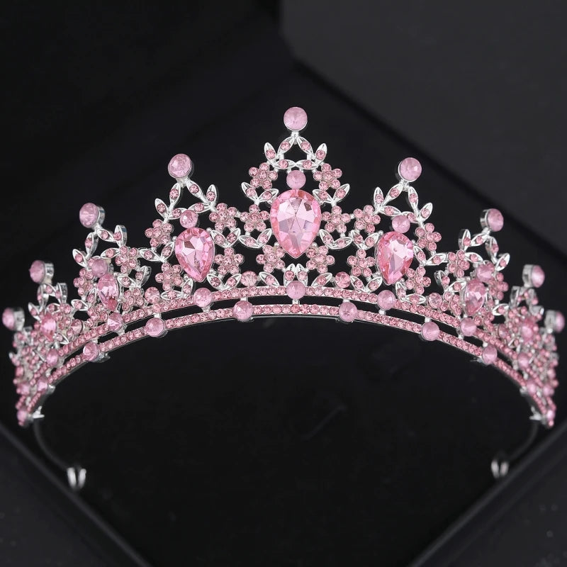 Diademi e corone di cristallo barocchi Festa con strass Prom Diadema Fascia da sposa Accessori per capelli da sposa Gioielli Corona Tiara Regalo