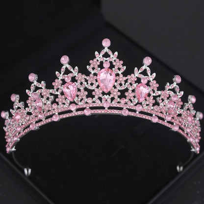 Diademi e corone di cristallo barocchi Festa con strass Prom Diadema Fascia da sposa Accessori per capelli da sposa Gioielli Corona Tiara Regalo