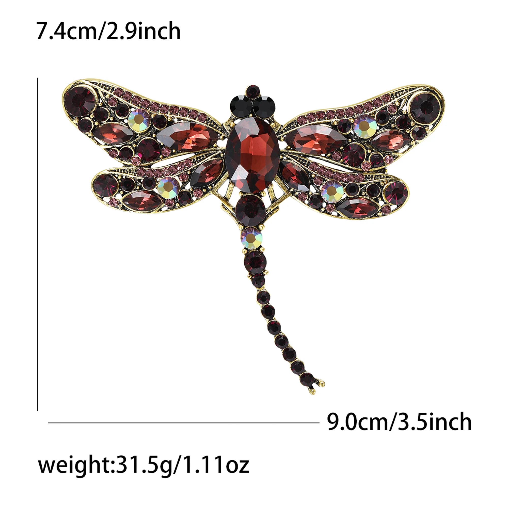 Spille a Forma di Libellula con Strass alla Moda per Donne e Unisex, Distintivi a Forma di Insetti, Accessori per Ufficio, Feste, Zaini, Regali, Gioielli