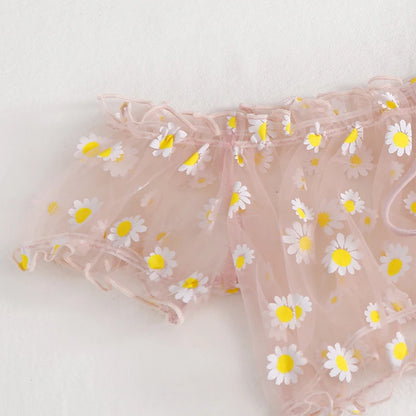 Sexy Summer Women's Underwear Seductive Floral Dreamy Lingerie Off-Shoulder Seduce Bralette Tops Panties Transparent Erotic Set