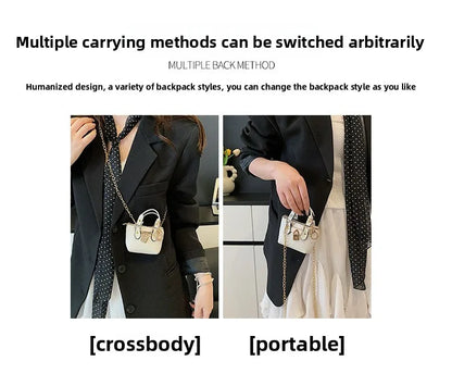 Borsa quadrata piccola da ragazza a tracolla per l'estate 2025, i nuovi bambini classici che portano una borsa a tracolla monospalla. portachiavi portafoglio