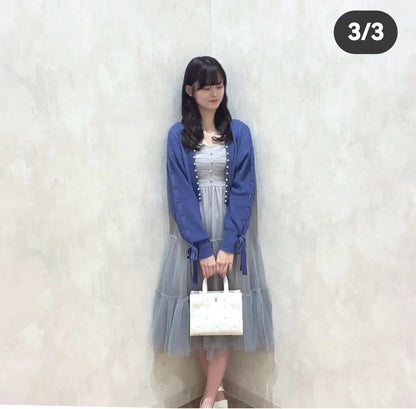 Abiti da donna di nicchia in stile giapponese Primavera Estate Autunno Ragazza Dolce fiocco Abito in rete Lolita Abito lungo con bretelle da fata carina