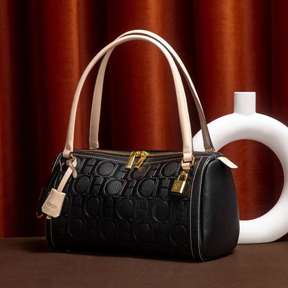 CH Borsa Boston da donna Autunno Inverno Nuova collezione Borse a tracolla con texture design a lettera