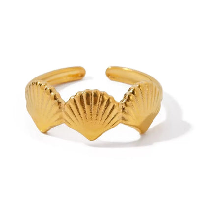 Questo anello di regolazione dell'apertura a bordo largo geometrico di alta qualità e alla moda con oro elettrolitico e design minimalista è Perf