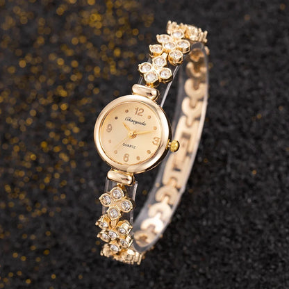Orologio da polso da donna di lusso Orologi in oro con strass alla moda per donna Orologio da polso al quarzo da donna semplice ed elegante montre femme