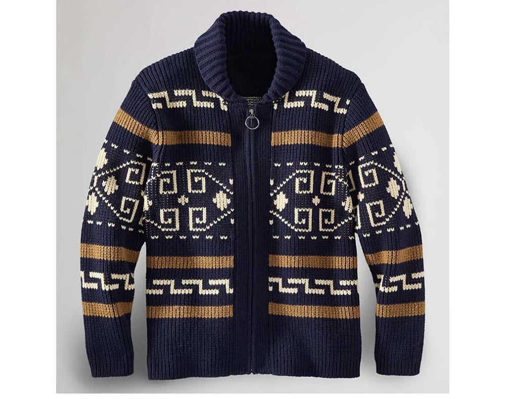 Cardigan invernale da uomo maglioni moda uomo maglione lavorato a maglia cappotti termici caldi Casual uomo casimmer risvolto giacche lavorate a maglia abbigliamento