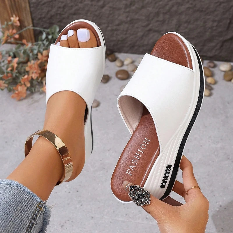 Donne di estate Comodi Sandali di Tendenza Più Il Formato antiscivolo Casual Sandali Delle Donne Della Piattaforma Open Toe Scarpe Da Donna Zapatos De Mujer