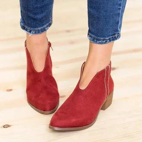 High Heel Boot Women Sexy Pointy Thick Heel Boots Party Leopard Print  Shoe Ladies Outdoor comfortable casual women's boots