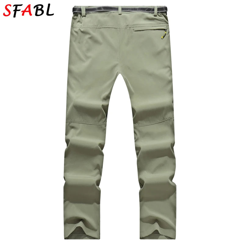 Svabl 5XL pantaloni da trekking estivi ad asciugatura rapida da uomo pantaloni tattici impermeabili elasticizzati tasche con cerniera pantaloni pantaloni da pesca leggeri
