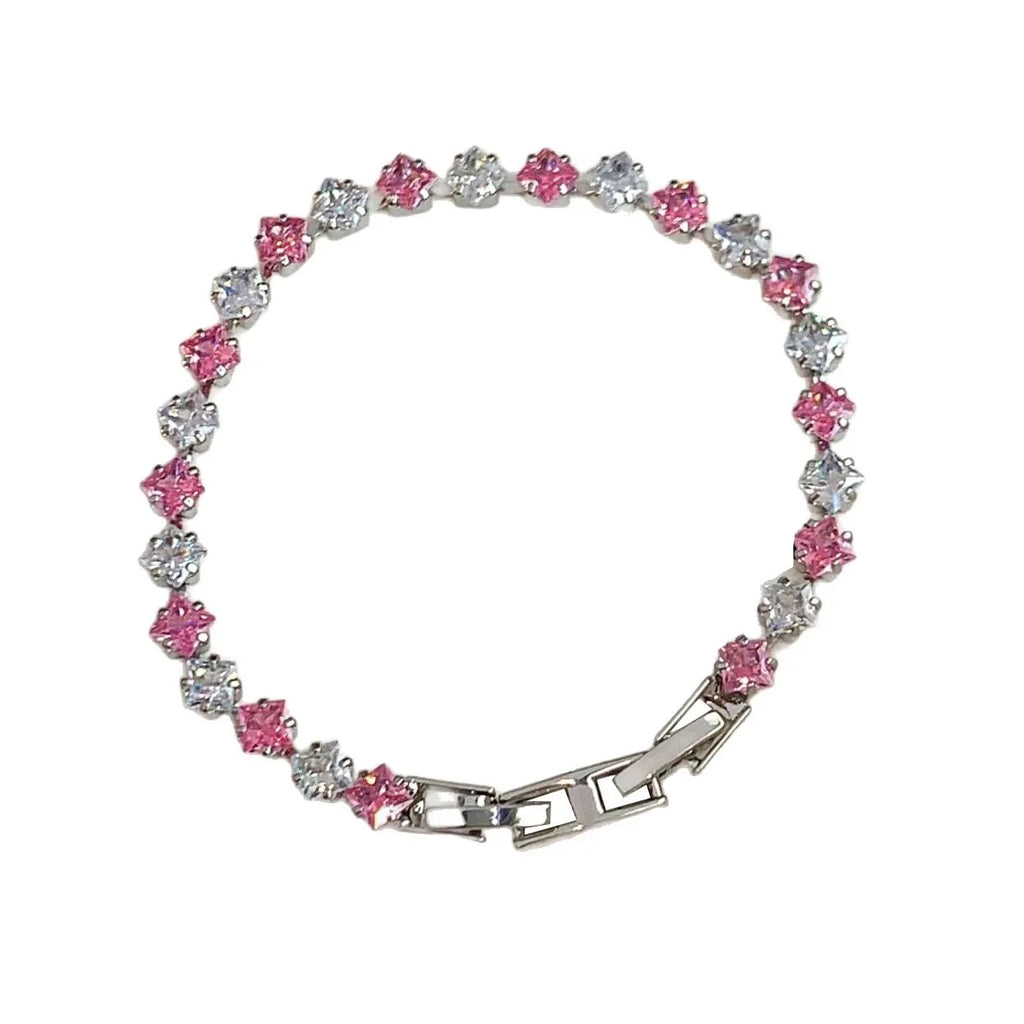 Zircon Women's Bracelet  Luxury Fashion Pink Bracelets for Women