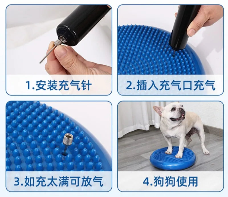 Cuscino per massaggio per animali domestici Piastra di equilibrio imbottita per cani Palla da yoga creativa Allenamento riabilitativo Forniture per animali Prodotti Giocattoli Accessori