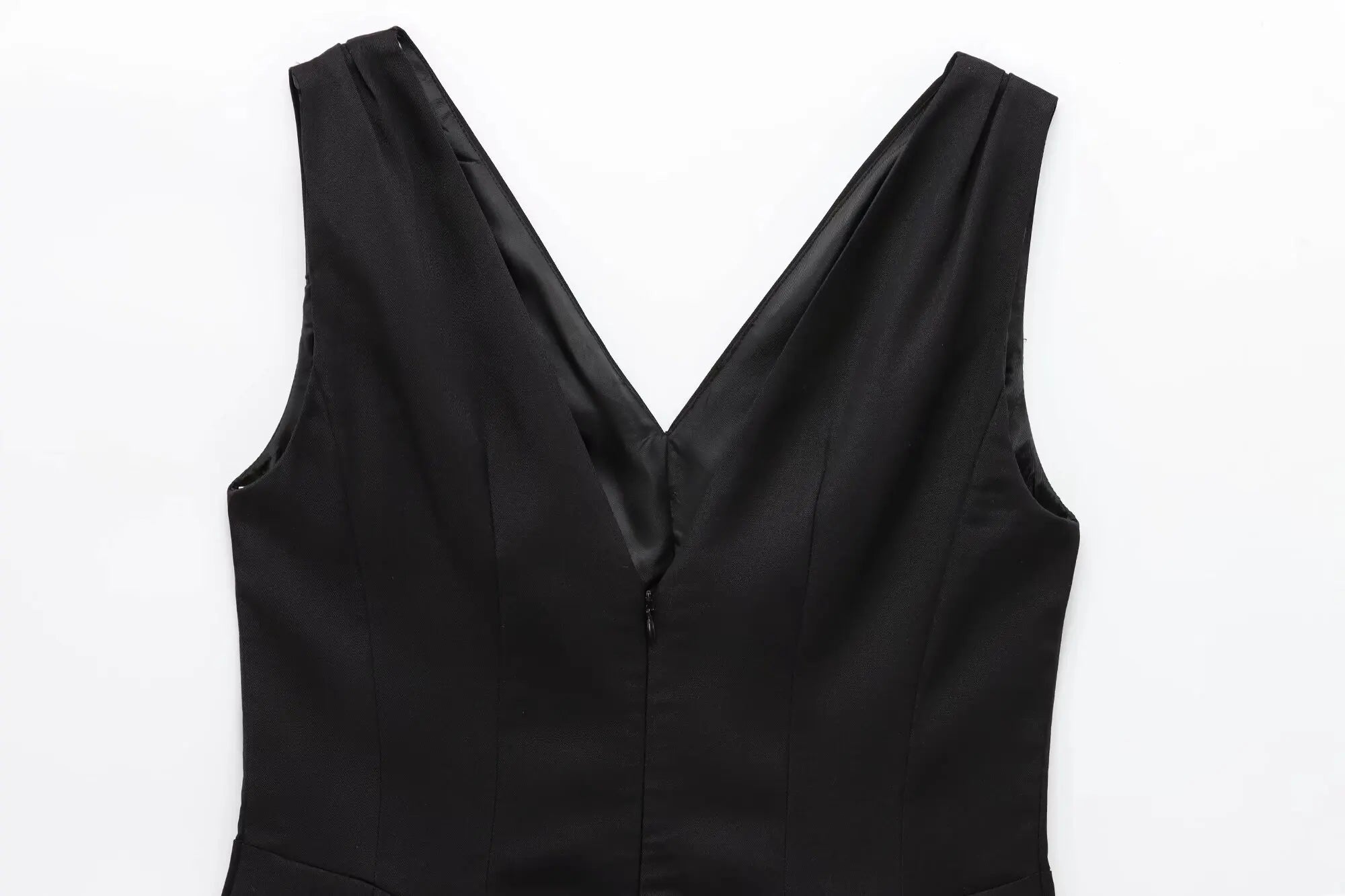 HH Summer Women scollo a V senza maniche senza schienale decorare mini abito con cerniera moda donna abiti sexy abito da festa stile street