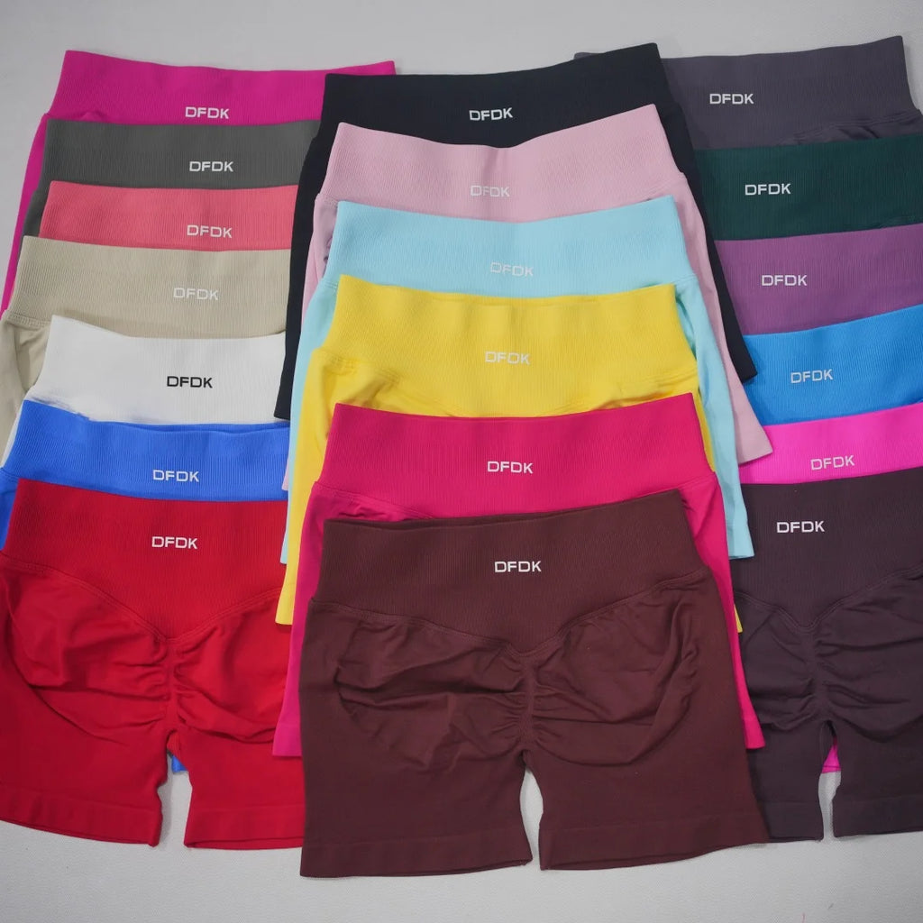 DFDK 2026 Nuovi Pantaloncini da Yoga per Donna con Effetto Push-Up, Vita Alta, Sollevamento Glutei, Resistenti agli Squat, Pantaloncini Sportivi per Palestra, Allenamento, Corsa e Fitness