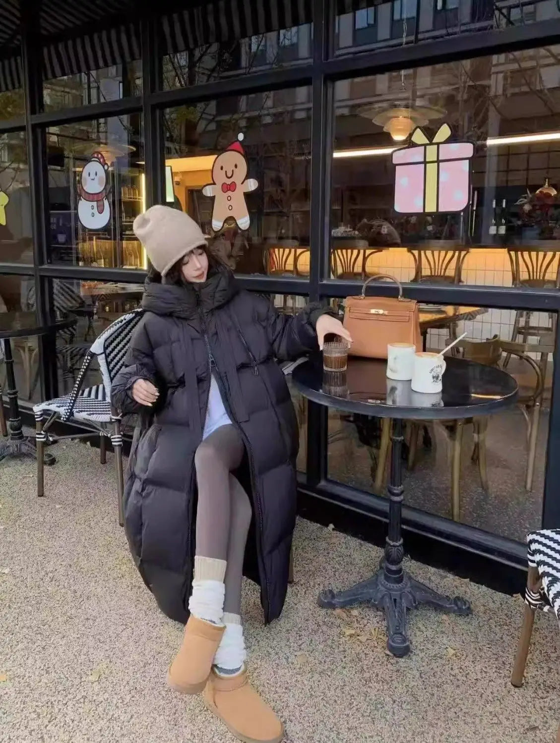 2026 Nuova Giacca Invernale in Cotone da Donna, Cappotto Lungo Stile Coreano, Giacca con Cappuccio Spessa e alla Moda, Cappotto Caldo da Donna