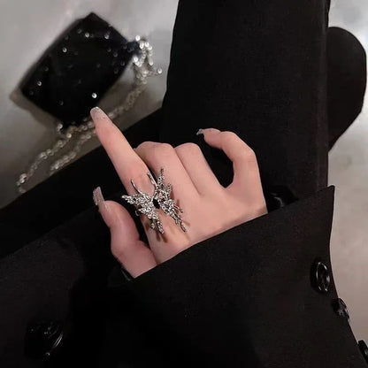 Anello serpente aperto gotico da donna Anelli animali regolabili Rettile Moda Punk Personalità Accessori per gioielli Tentacoli di gioielli