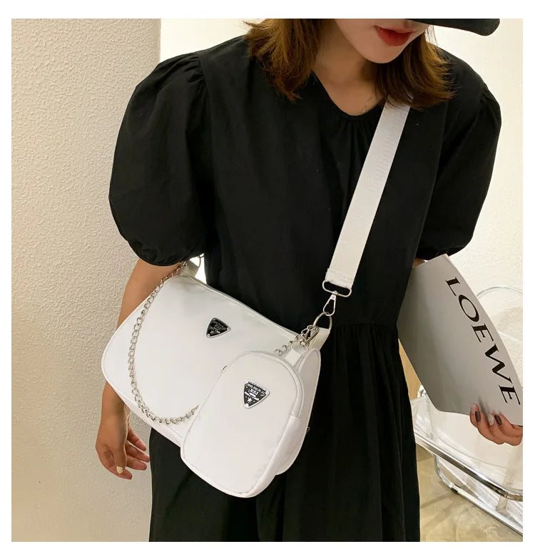 Nuove semplici borse per ascelle femminili a tracolla piccole borse a tracolla in tinta unita borse Casual borse da donna inclinate borse per la madre
