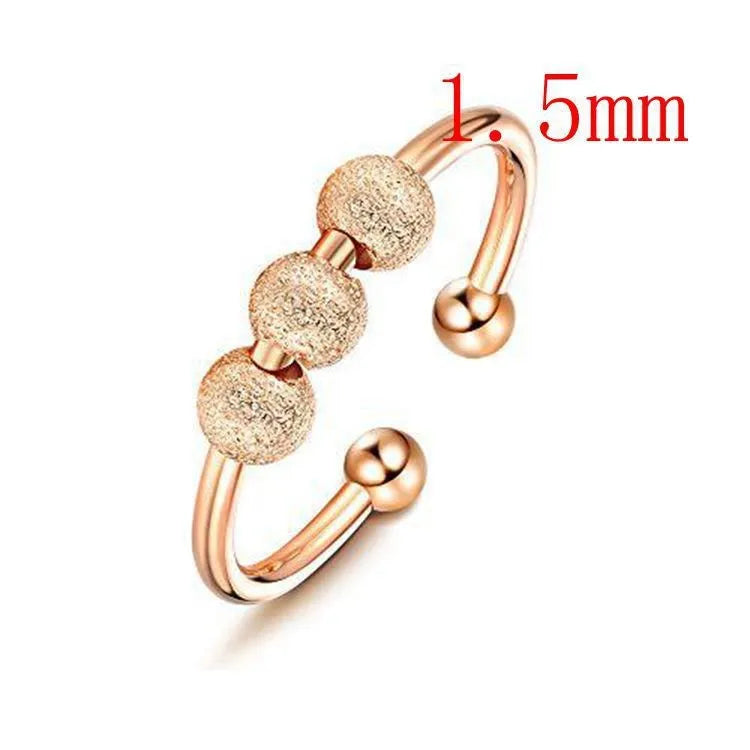 Anelli di ansia punk per donna uomo spirale Fidget perline anello gioielli di tendenza piacevole ruota liberamente anello in acciaio inossidabile antistress regalo