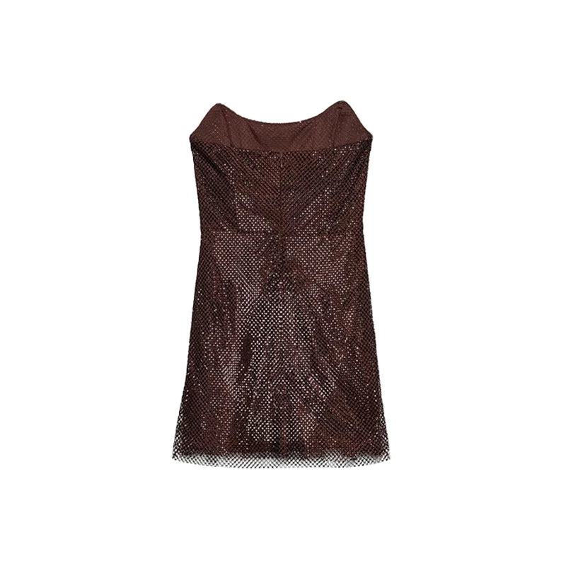 Abito da festa in pelle con ritaglio sexy Guaina senza maniche Lunghezza pavimento Scava fuori Bustier Abito aderente Abiti da sera con cerniera divisa sul retro
