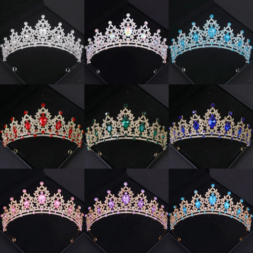 Diademi e corone di cristallo barocchi Festa con strass Prom Diadema Fascia da sposa Accessori per capelli da sposa Gioielli Corona Tiara Regalo