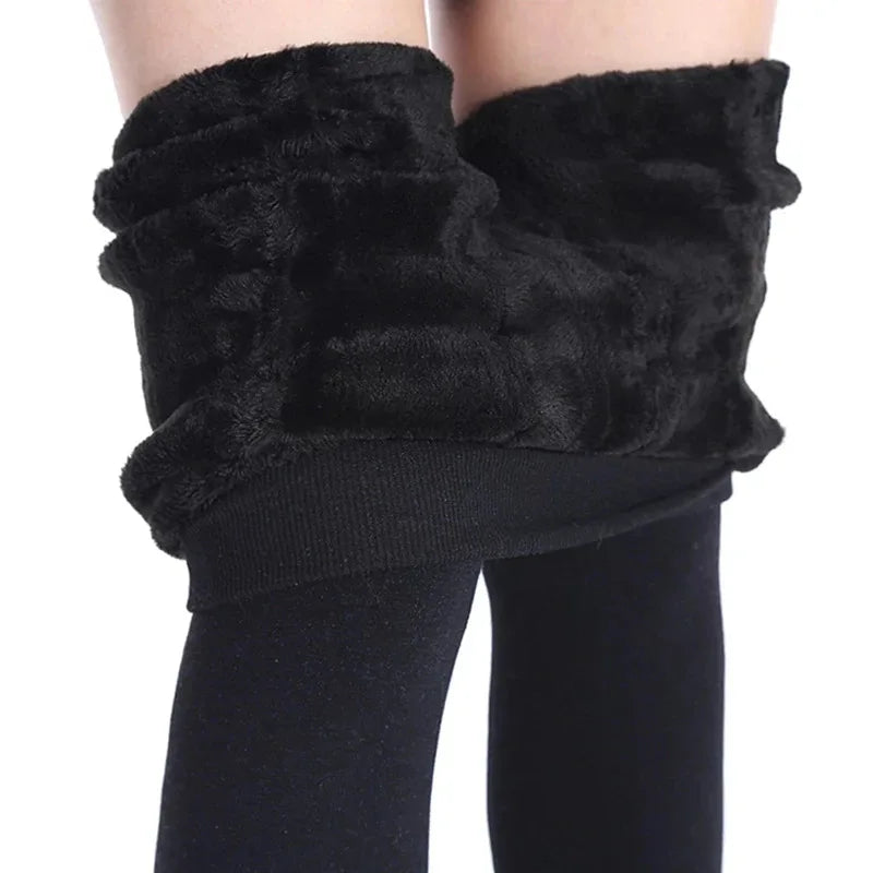 Leggings invernali per donna Leggins caldi Leggins in velluto tinta unita Leggings a vita alta Leggings elasticizzati dropshipping