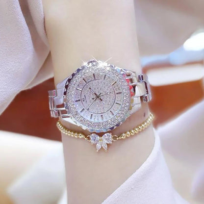 Orologi eleganti da donna con bracciale in oro 2025 Orologi da polso da donna di lusso delle migliori marche per orologio femminile Moda elegante in acciaio pieno