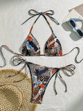 Neuer 2026 Bikini-Set mit Nackenträger, heißer Frühling, Urlaub, Bademode für Damen, Erwachsenen-Bademode mit Brustpolster, ohne Stahlstütze