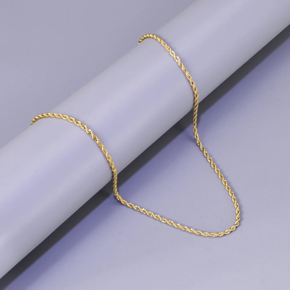 Collana fai da te in oro transfrontaliero, catena in osso di serpente in acciaio inossidabile, catena di serpente rotonda, accessori di gioielli