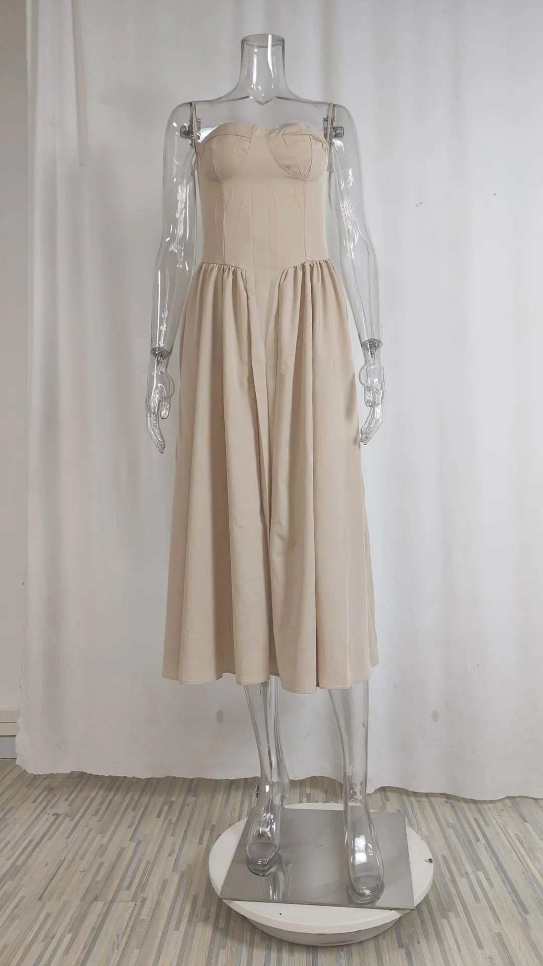 2024 Estate Sexy Della Cinghia di Spaghetti Abiti Lunghi Sottile Francese Vintage Elegantes Stile Della Bretella Vestito Da Partito Abiti Robes Longues