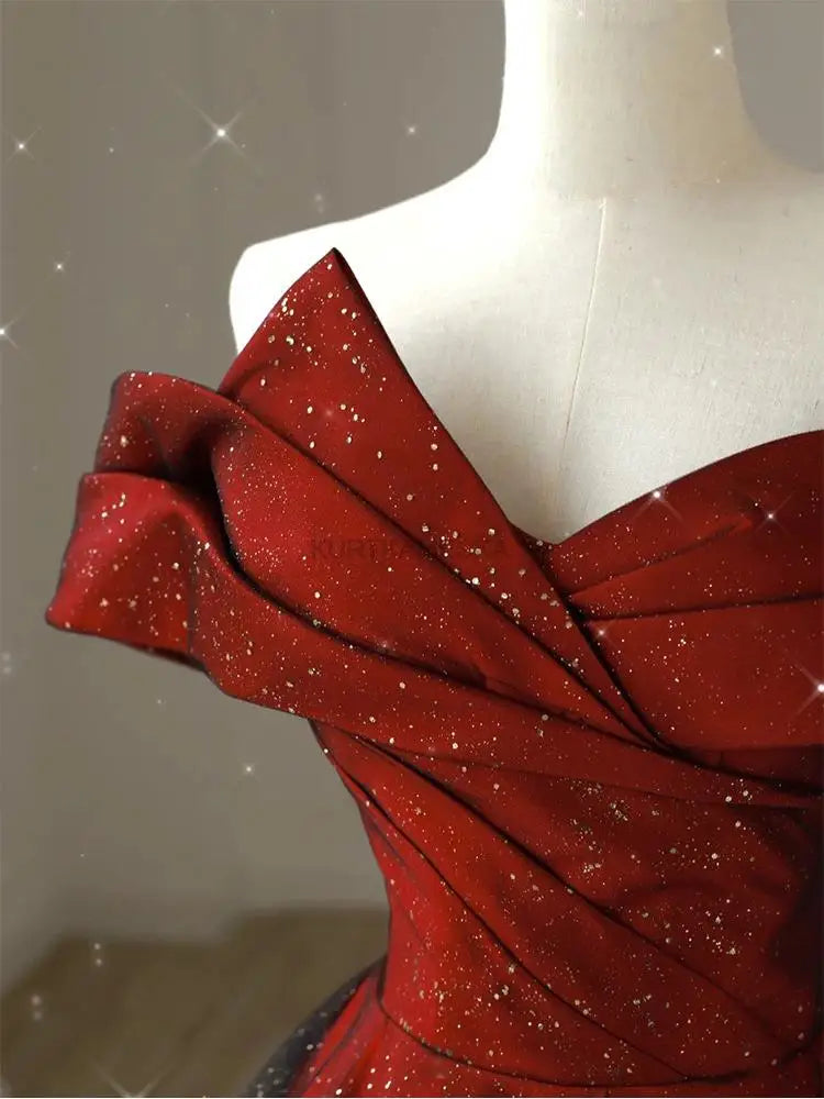 Abiti da ballo da sera eleganti e sexy con scollo a barchetta per le donne Estate 2023 Abiti da cerimonia per feste di compleanno per ospiti Abiti per occasioni formali