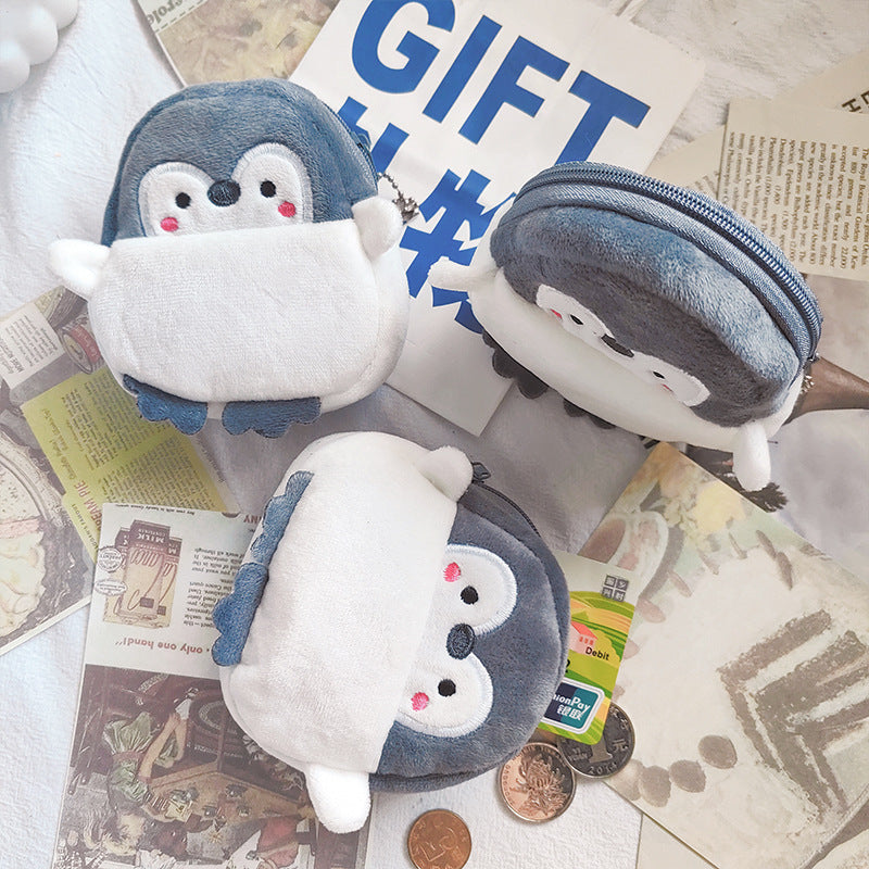 Cartone animato animale ragazzi portamonete in peluche bambini portamonete con cerniera custodia portaoggetti simpatici animali portafogli donna mini borsa regalo per bambini