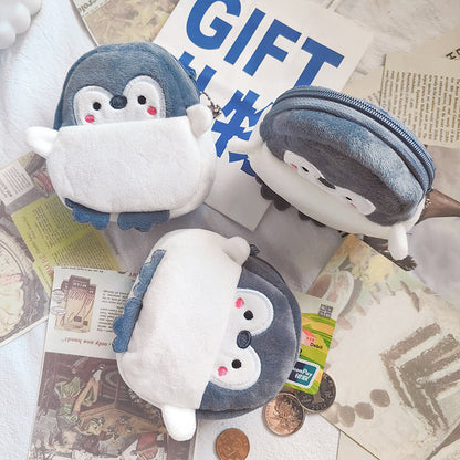 Cartone animato animale ragazzi portamonete in peluche bambini portamonete con cerniera custodia portaoggetti simpatici animali portafogli donna mini borsa regalo per bambini