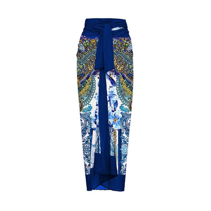 Nuovo Abito da Spiaggia Sexy con Stampa Retrò 2026, Copricostume Lungo, Gonna per Feste, Costume da Bagno, Abbigliamento da Spiaggia