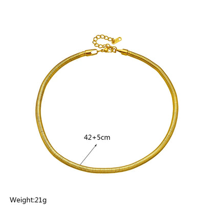 DIEYURO Collana a catena di perle con perline geometriche in acciaio inossidabile 316L per le donne Nuove ragazze punk girocollo spesso gioielli regali per feste