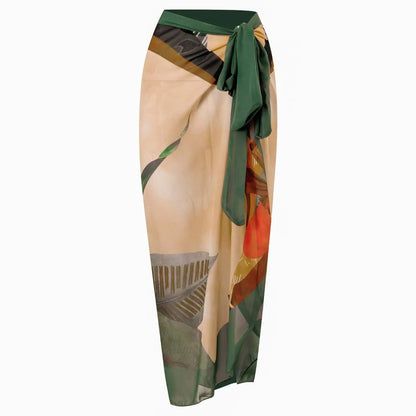 Nuovo Abito da Spiaggia Sexy con Stampa Retrò 2026, Copricostume Lungo, Gonna per Feste, Costume da Bagno, Abbigliamento da Spiaggia