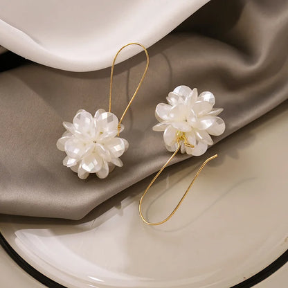 2 pezzi di tendenza della moda da donna, orecchini a sfera con petali di perle fai da te, viaggi all'aperto, carnevale, banchetti, feste, vestire, regali