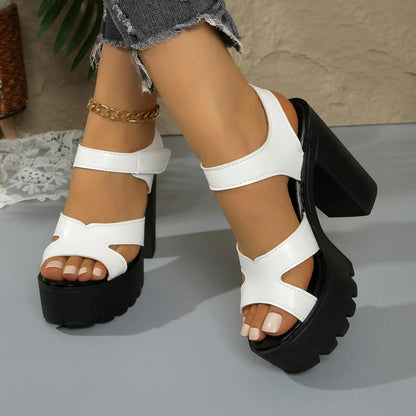Sandales femme 2025 Nouvelle plateforme d'été Sandales à talons hauts Femme Imperméable Talons super hauts et épais Chaussures femme Zapatos De Mujer