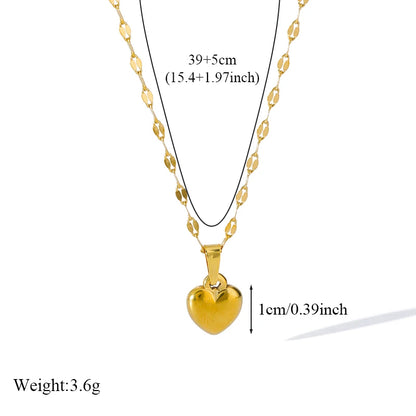 EILIECK Acciaio inossidabile 316L Cuore Amore Collana Bracciali Orecchini Set per le donne Nuovi gioielli impermeabili placcati oro 18 carati alla moda