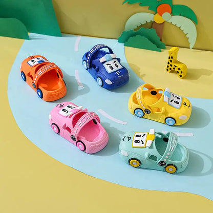 Estate nuovi bambini sandali vuoti bambino simpatico cartone animato auto pantofole per la casa ragazzi scarpe da spiaggia antiscivolo traspiranti scarpe morbide per ragazze