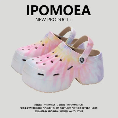 Pantofole da spiaggia estive nuove da donna di lusso 2024 tacco alto 9cm suola morbida leggera comode pantofole Casual di alta qualità