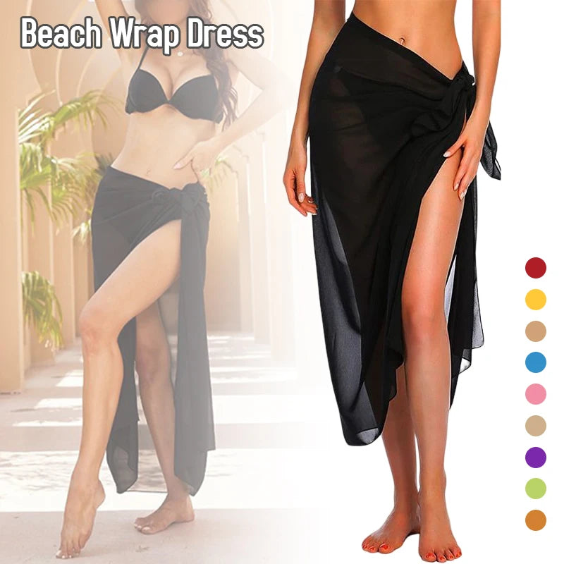 Jupes de plage sexy pour femmes, jupes de plage en mousseline, paréo long, serviette de plage, écharpe de bikini sexy
