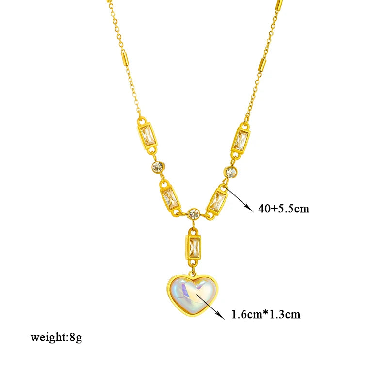 DIEYURO Collana con ciondolo occhi azzurri con serratura a forma di farfalla in acciaio inossidabile 316L per le donne Nuovi regali di gioielli con catena girocollo multistrato