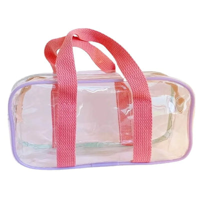 Borse in gelatina trasparente in PVC di grande capacità Borsa per il lavaggio Borsa da spiaggia estiva all'aperto Borsa da nuoto impermeabile