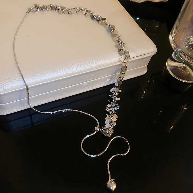 Collana scavata con paillettes a stella per donna Collana girocollo con nappe con strass intarsiati alla moda Accessori stile Y2k regalo