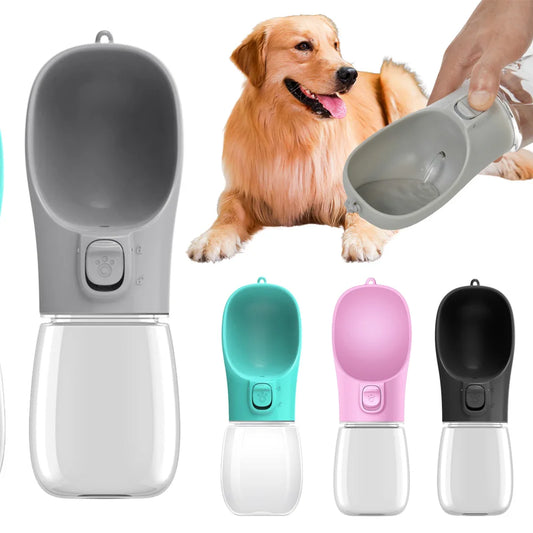 550ML Pet Bottiglia d'acqua portatile per cani Escursionismo all'aperto Ciotole per cani di piccola taglia media Gatti Chihuahua Bulldog Forniture per animali domestici