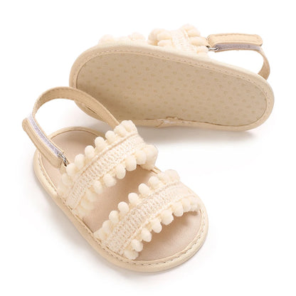   Sandali Estivi per Bambina con Suola Antiscivolo in Gomma, Scarpe Primi Passi Morbide e Traspiranti per Neonata