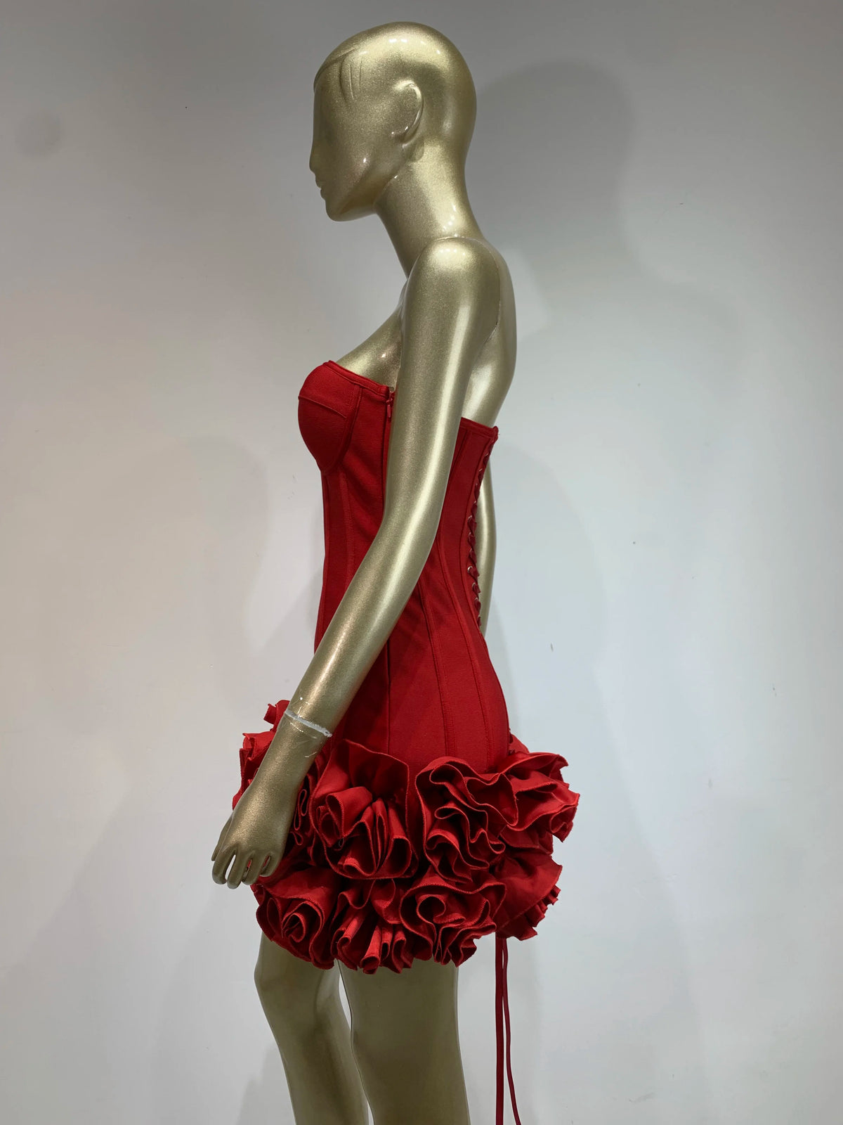 Estate nuovo 2024 donne sexy senza spalline allacciato mini fasciatura vestito aderente celebrità elegante compleanno mini abito da sera da sera