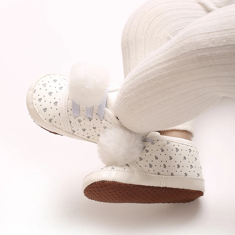 Scarpe da passeggio per bambini, sneakers con stampa e fiocco, calzature casual con suola morbida per neonati da 0 a 18 mesi