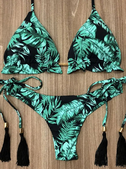 RUOTONGSEPT Sexy Print Bikinis Set Women Swimsuit Bandage Two-Piece Swimwear Brazilian Biquínis Beachwear Bathing Suit 2023 New